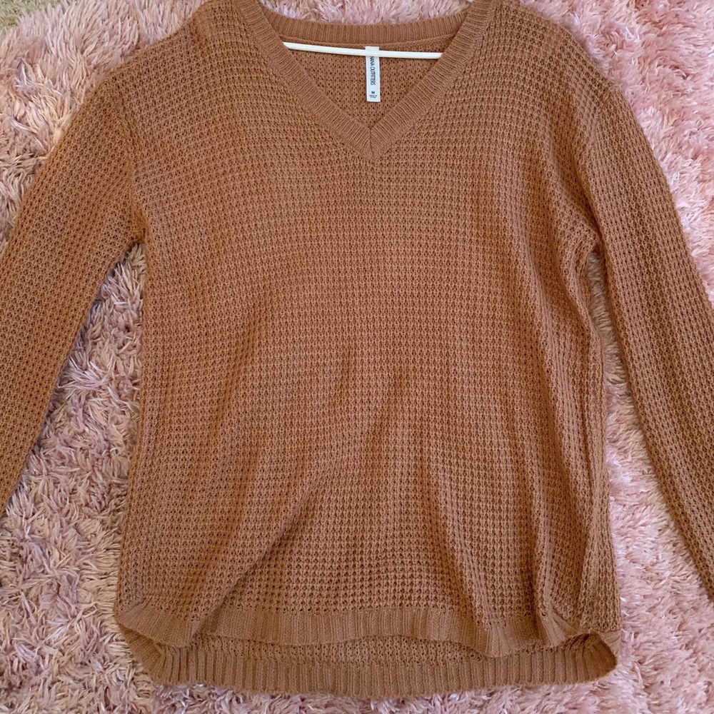Waffle sweater